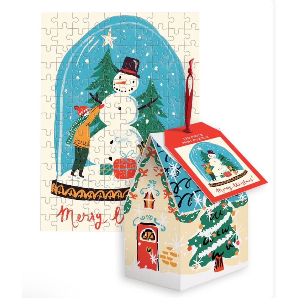 Snowglobe Birdhouse Puzzle Ornament - 130pc